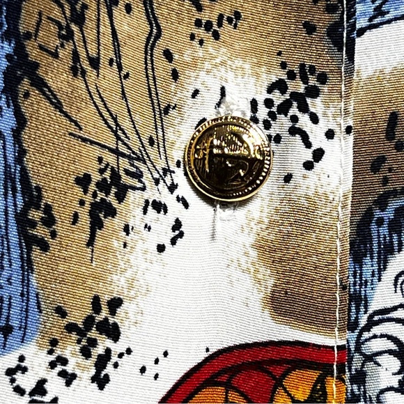 Laura & Jayne Collection Vintage Short Sleeve Multi Color Blouse, Size 14 - Picture 7 of 9